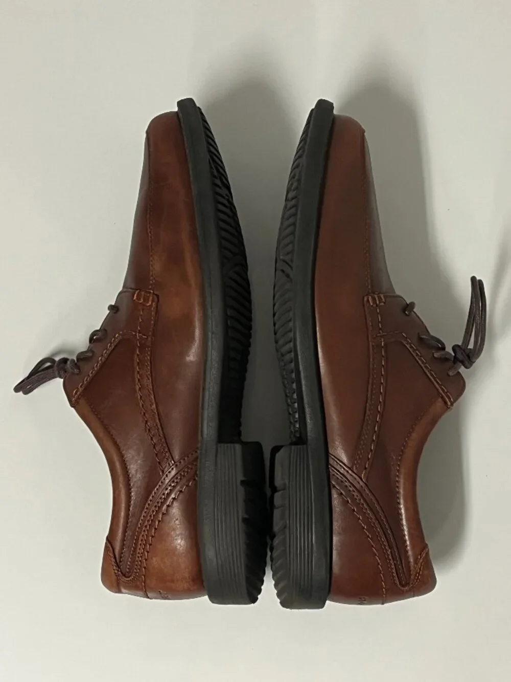 ROCKPORT Mens Style Leader 2 Apron Toe Oxford Brown Leather Oxford Shoes Size 10